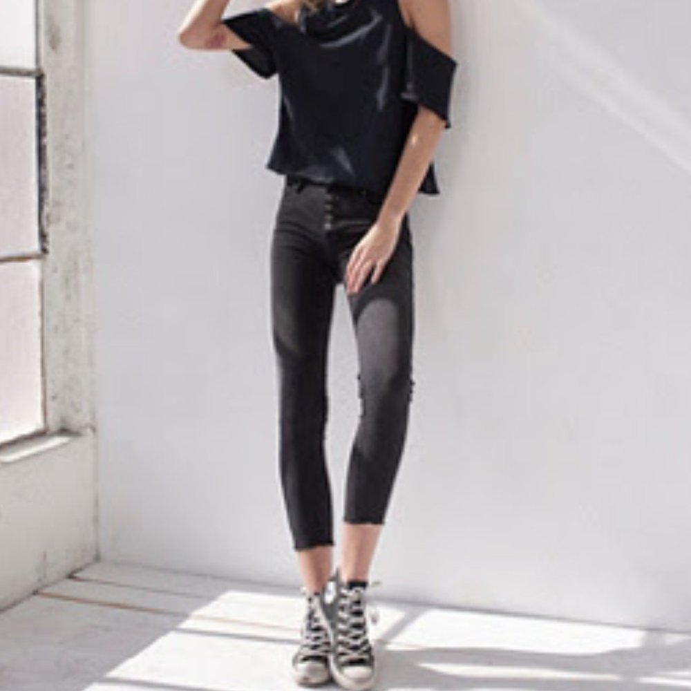 Free People Reagan Button Front Jean